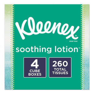 Lotion Facial Tissue, 2-ply, White, 65 Sheets-box, 4 Boxes-pack