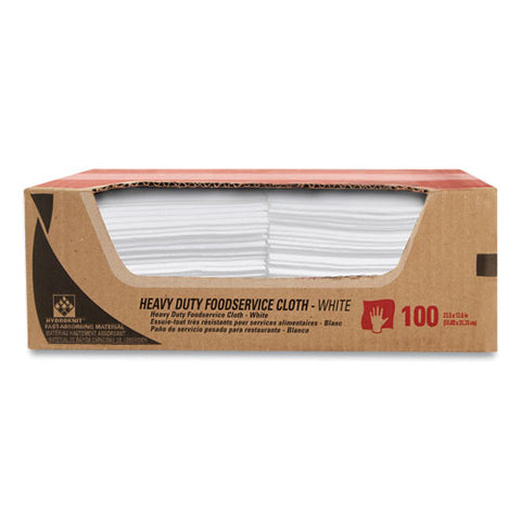 Heavy-duty Foodservice Cloths, 12.5 X 23.5, White, 100-carton