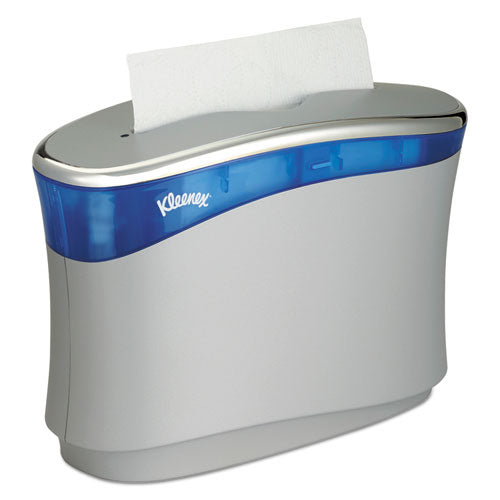 Reveal Countertop Folded Towel Dispenser, 13.3x9x5.2, Soft Gray-translucent Blue