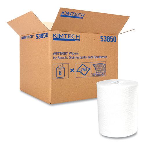 Wipers For The Wettask System, Quat Disinfectants And Sanitizers, 5.8 X 9, 250-roll, 6 Rolls-carton