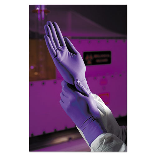 Purple Nitrile Exam Gloves, 242 Mm Length, Small, Purple, 100-box