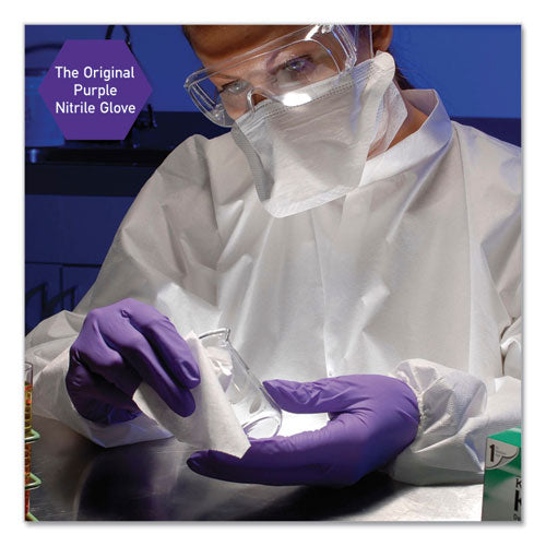 Purple Nitrile Exam Gloves, 242 Mm Length, Large, Purple, 1000-carton