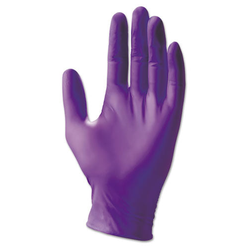 Purple Nitrile Sterile Exam Gloves, Powder-free, 252 Mm Length, Large, 50 Pair-box