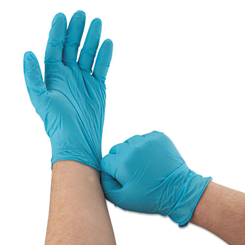 G10 Blue Nitrile Gloves, Powder-free, Blue,242 Mm Length,  Large, 100-box