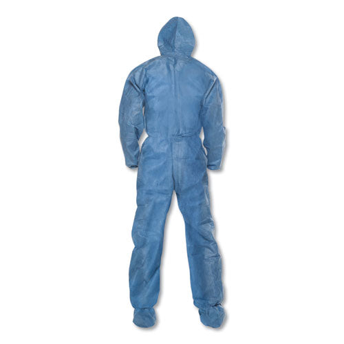 A20 Elastic Back Wrist-ankle, Hood-boots Coveralls, 4x-large, Blue, 20-carton