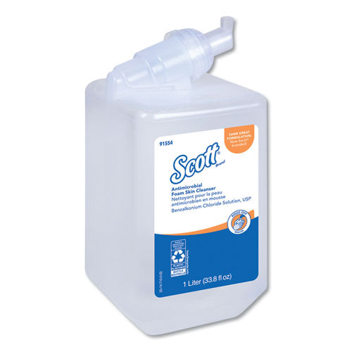 Control Antimicrobial Foam Skin Cleanser, Fresh Scent, 1000ml Bottle, 6-ct