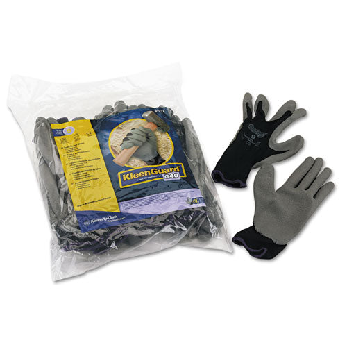 G40 Latex Coated Poly-cotton Gloves, 250 Mm Length, Large-size 9, Gray, 12 Pairs