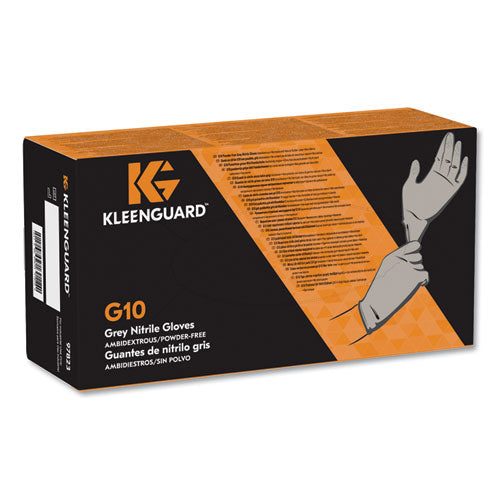 G10 Nitrile Gloves, 250 Mm Length, Large, Gray