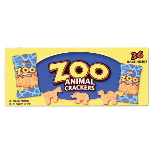 Zoo Animal Crackers, Original, 2 Oz Pack, 80-carton