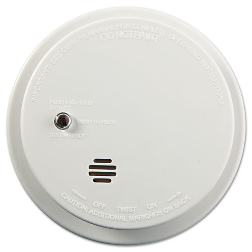 Battery-operated Smoke Alarm Unit, 9v, 85db Alarm, 3 7-8" Dia