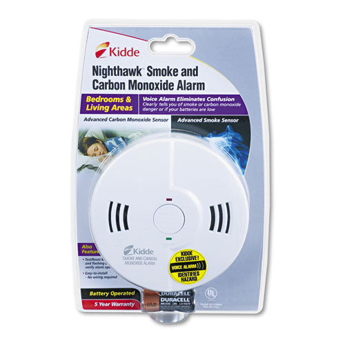 Night Hawk Combination Smoke-co Alarm W-voice-alarm Warning