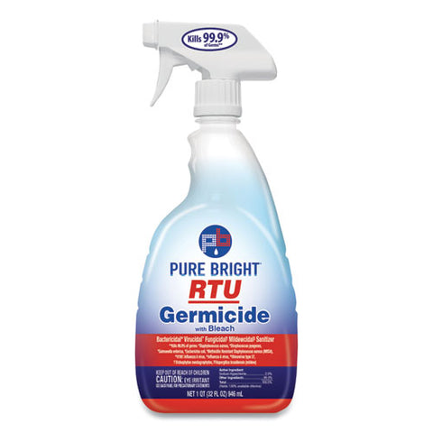 Rtu Germicide With Bleach, Fresh Scent, 32 Oz Spray Bottle, 9-carton