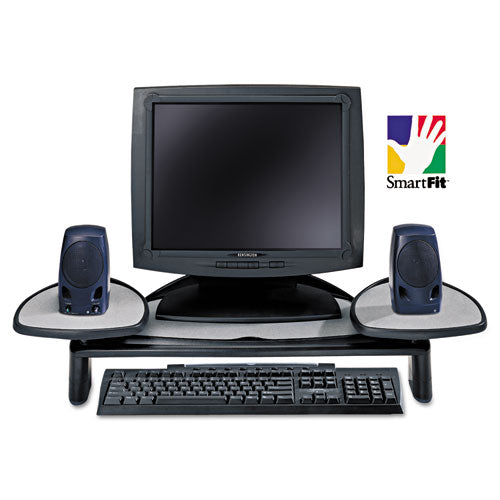 Flat Panel Monitor Station, 22 3-4 X 12 1-4 X 2 1-2 To 4 1-2, Black