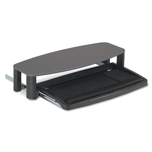 Over-under Keyboard Drawer With Smartfit System, 14.5w X 23d, Black
