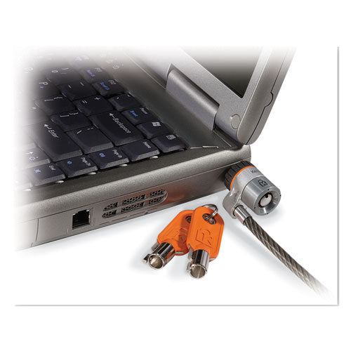 Laptop Computer Microsaver Security Cable W-lock, White Cable, Two Keys
