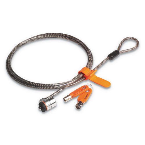 Laptop Computer Microsaver Security Cable W-lock, White Cable, Two Keys