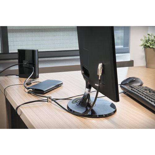 Desktop And Peripherals Locking Kit 2.0, 8ft Carbon Steel Cable