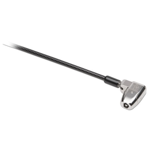 Clicksafe 2.0 Keyed Laptop Lock, 6ft Steel Cable, Silver, Two Keys