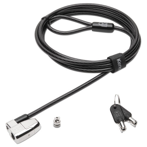 Clicksafe 2.0 Keyed Laptop Lock, 6ft Steel Cable, Silver, Two Keys