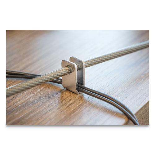 Desktop And Peripherals Locking Kit, 8ft Steel Cable, Two Keys