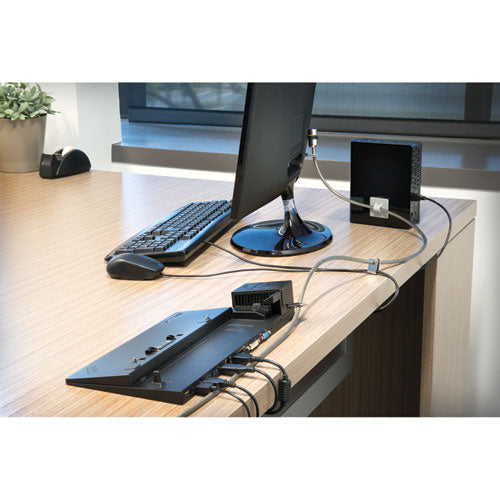 Desktop And Peripherals Locking Kit, 8ft Steel Cable, Two Keys