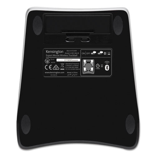 Expert Mouse Wireless Trackball, 2.4 Ghz Frequency-30 Ft Wireless Range, Left-right Hand Use, Black