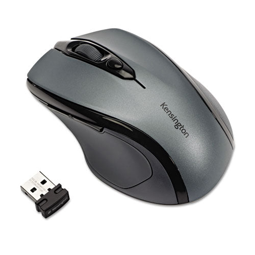 Pro Fit Mid-size Wireless Mouse, 2.4 Ghz Frequency-30 Ft Wireless Range, Right Hand Use, Gray