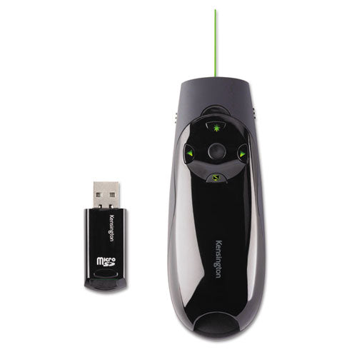 Presenter Expert Wireless Cursor Control With Green Laser And 2 Gb Memory, Black