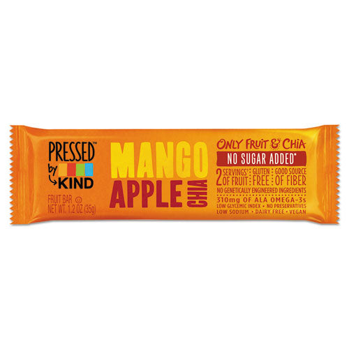 Pressed By Kind Bars, Mango Apple Chia, 1.2 Oz Bar, 12-box