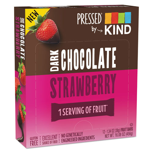 Pressed By Kind Bars, Strawberry Apple Chia, 1.2 Oz Bar, 12-box