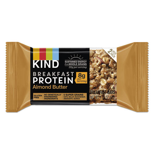 Breakfast Protein Bars, Almond Butter, 50 G Box, 8-pack