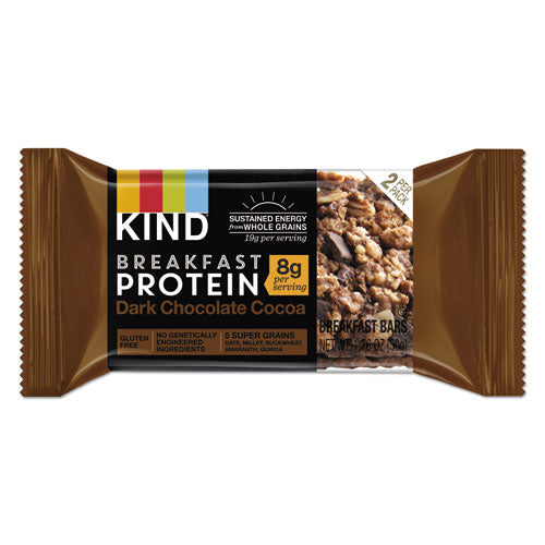 Breakfast Protein Bars, Dark Chocolate Cocoa, 50 G Box, 8-pack