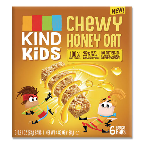 Kids Bars, Chewy Honey Oat, 0.81 Oz, 6-pack
