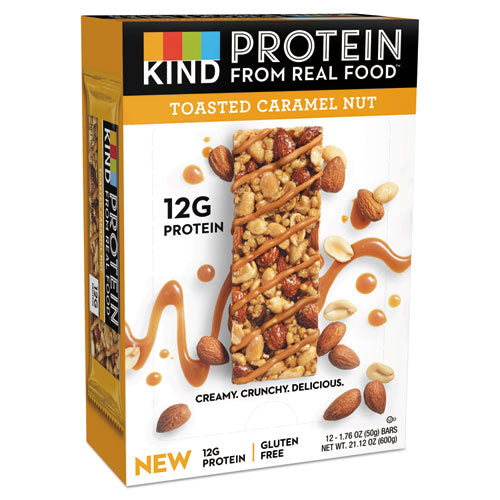 Protein Bars, Toasted Caramel Nut, 1.76 Oz, 12-pack