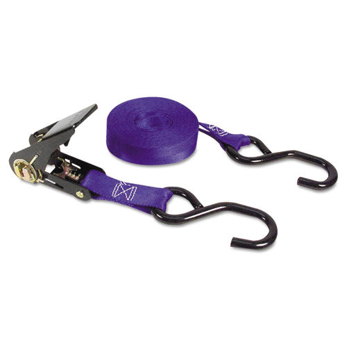 Ratchet Tie-down Strap, 1" X 14 Ft, 1500 Lbs, S-hook Ends