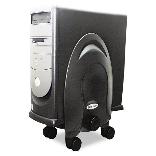 Deluxe Mobile Cpu Stand, 12w X 12d X 18h, Black