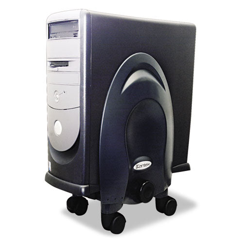 Deluxe Mobile Cpu Stand, 12w X 12d X 18h, Black
