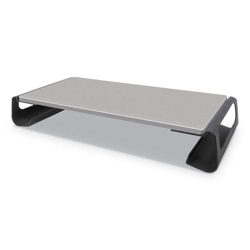 Contemporary Monitor Riser, 26.875w X 10d X 3.5h, Black-gray