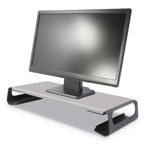 Contemporary Monitor Riser, 26.875w X 10d X 3.5h, Black-gray