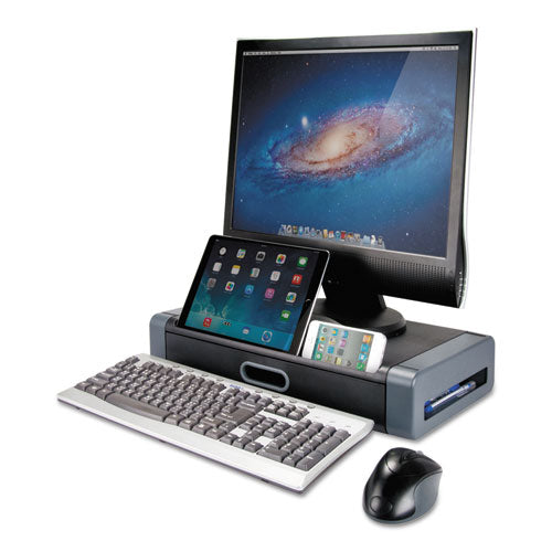 Monitor Riser, 19 X 11 X 4, Black-gray