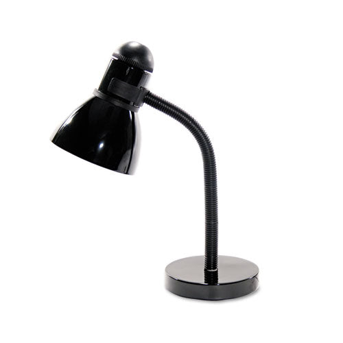 Advanced Style Incandescent Gooseneck Desk Lamp, 5.5"w X 7.5"d X 16.5"h, Black