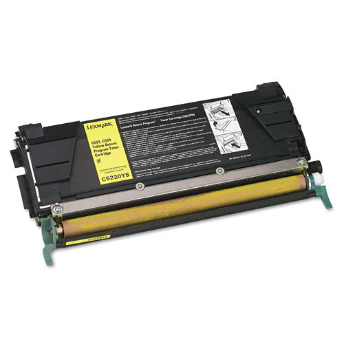C5220ys Return Program Toner, 3000 Page-yield, Yellow