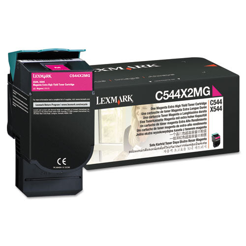 C544x2mg Extra High-yield Toner, 4000 Page-yield, Magenta