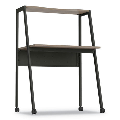 Kompass Flexible Home-office Desk, 33w X 23.4d X 48h, Mocha
