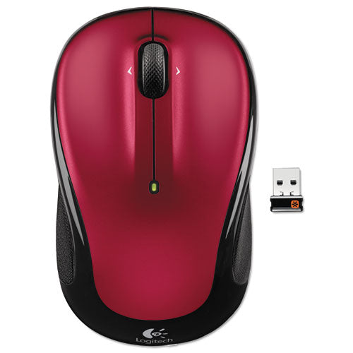 M325 Wireless Mouse, 2.4 Ghz Frequency-30 Ft Wireless Range, Left-right Hand Use, Red