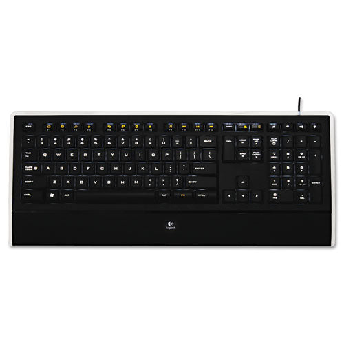 K740 Illuminated Wired Keyboard, Usb, Black
