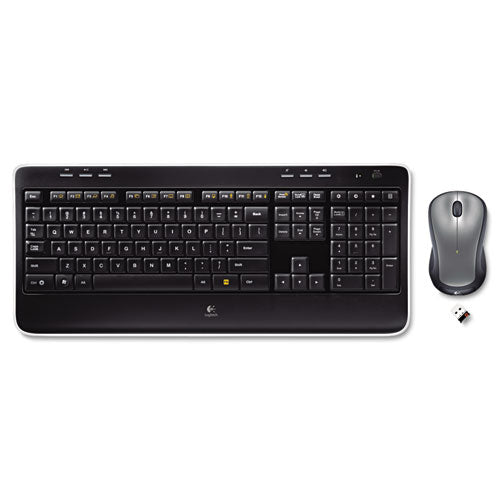 Mk520 Wireless Keyboard + Mouse Combo, 2.4 Ghz Frequency-30 Ft Wireless Range, Black