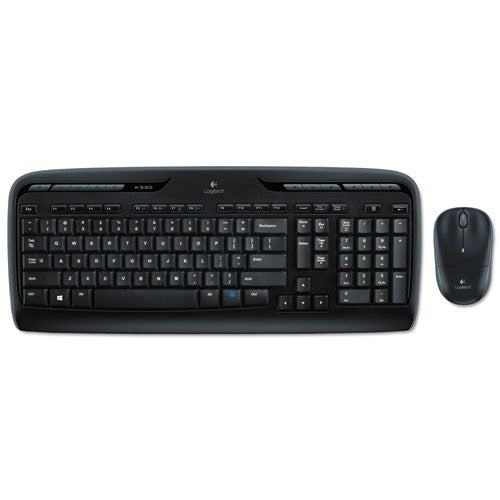 Mk320 Wireless Keyboard + Mouse Combo, 2.4 Ghz Frequency-30 Ft Wireless Range, Black