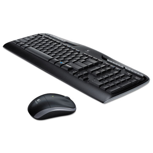 Mk320 Wireless Keyboard + Mouse Combo, 2.4 Ghz Frequency-30 Ft Wireless Range, Black
