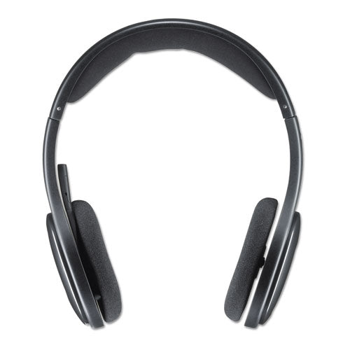 H800 Binaural Over-the-head Wireless Bluetooth Headset, 4 Ft Range, Black
